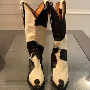 Jeffrey Campbell Black and White Heeled Boots